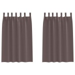 vidaXL Perdele Opaque cu Inel 2 pcs Maro închis 175 x 140 cm Poliester