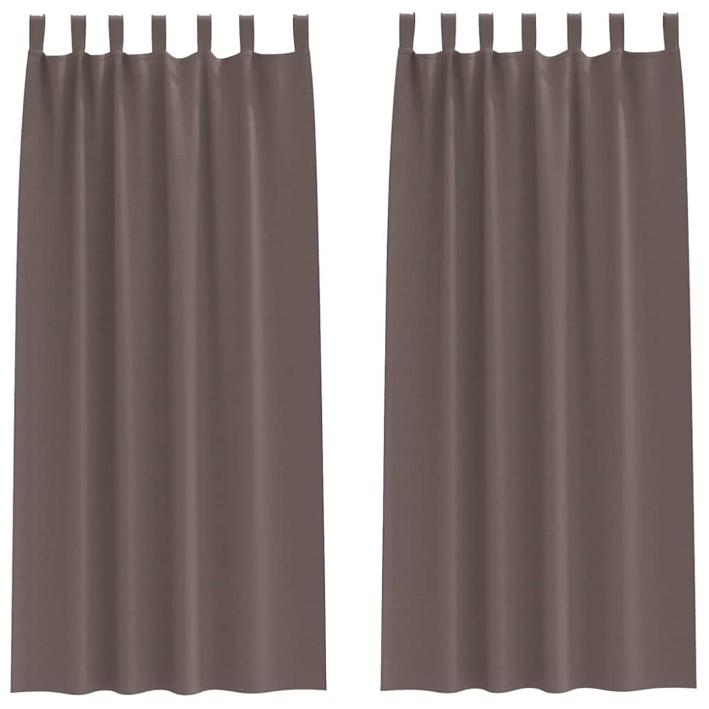 vidaXL Perdele cu perdele 2 pcs Maro închis 260 x 140 cm Poliester