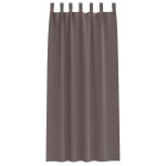 vidaXL Perdele cu perdele 2 pcs Maro închis 260 x 140 cm Poliester
