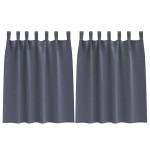 vidaXL Perdele Opaque cu Inel 2 pcs Antracit 140 x 140 cm Poliester