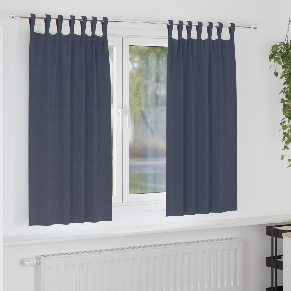 vidaXL Perdele opace cu perdele 2 pcs Antracit 175 x 140 cm Poliester