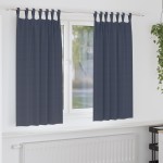 vidaXL Perdele opace cu perdele 2 pcs Antracit 175 x 140 cm Poliester