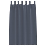 vidaXL Perdele opace cu perdele 2 pcs Antracit 175 x 140 cm Poliester