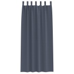 vidaXL Perdele opace cu perdele 2 pcs Antracit 225 x 140 cm Poliester