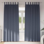 vidaXL Perdele Opaque cu Inel 2 pcs Antracit 245 x 140 cm Poliester