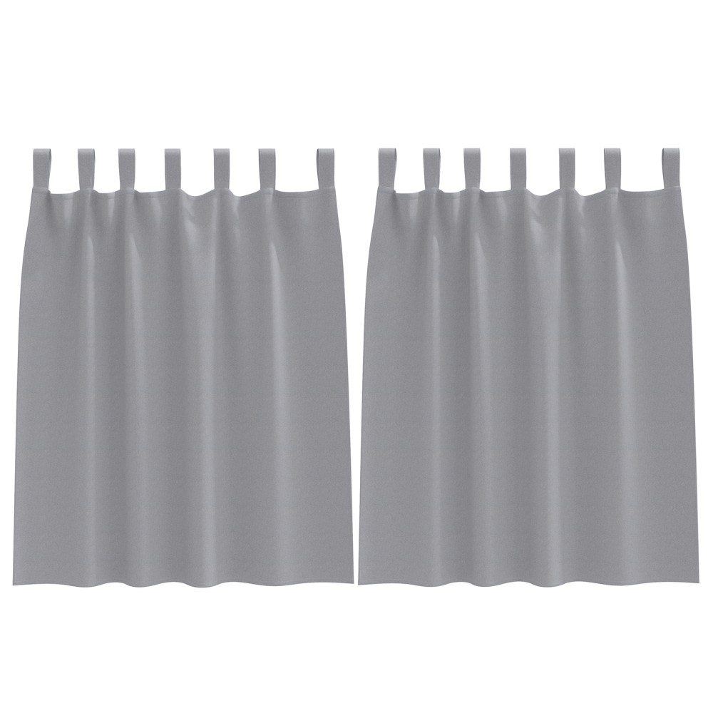 vidaXL Perdele opace 2 pcs Gri deschis 140 x 140 cm Poliester