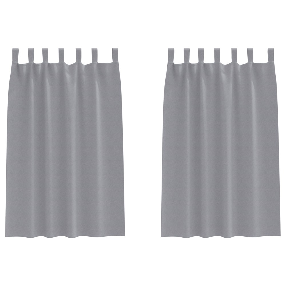 vidaXL Perdele opace 2 pcs Gri deschis 175 x 140 cm Poliester