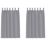 vidaXL Perdele opace 2 pcs Gri deschis 175 x 140 cm Poliester