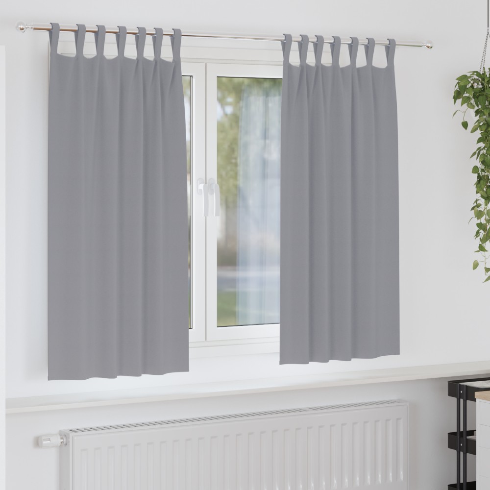 vidaXL Perdele opace 2 pcs Gri deschis 175 x 140 cm Poliester