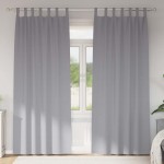 vidaXL Perdele Opaque cu Inel 2 pcs Gri deschis 225 x 140 cm Poliester