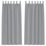 vidaXL Perdele opace 2 pcs Gri deschis 260 x 140 cm Poliester