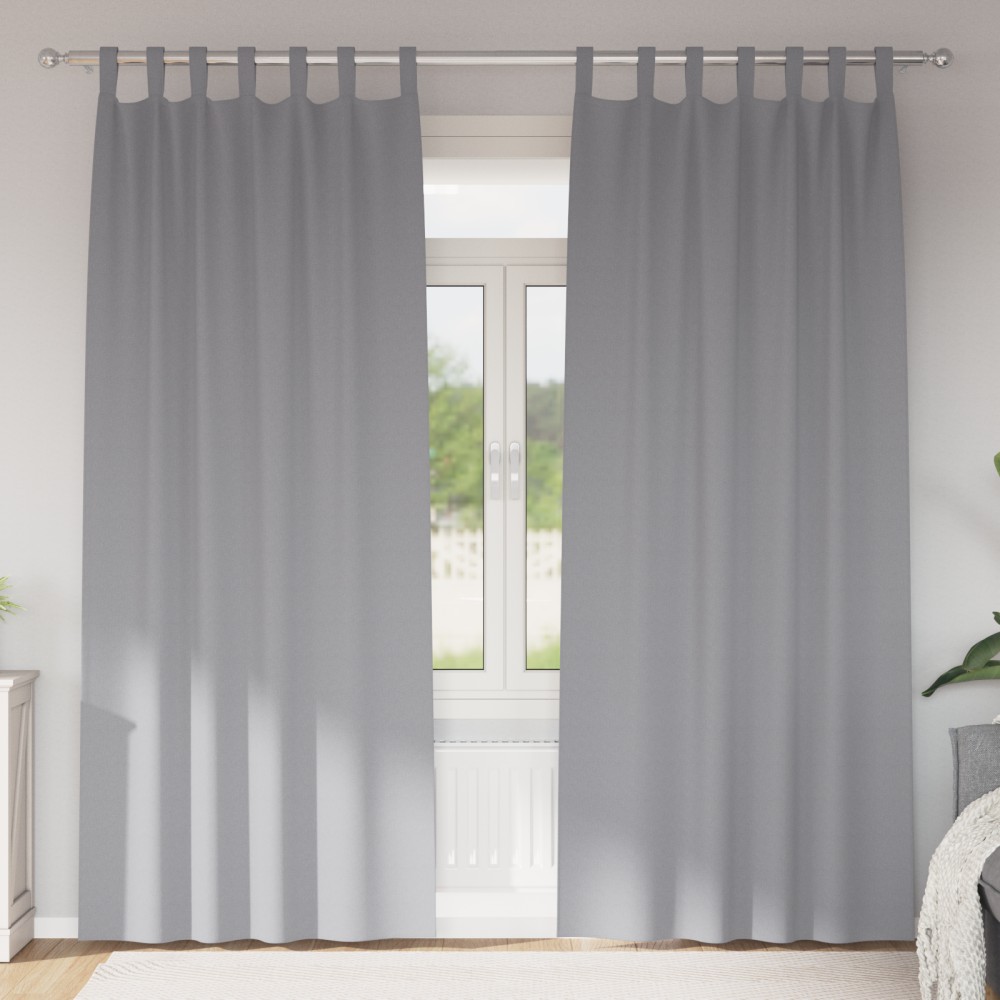 vidaXL Perdele opace 2 pcs Gri deschis 260 x 140 cm Poliester