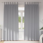 vidaXL Perdele opace 2 pcs Gri deschis 260 x 140 cm Poliester