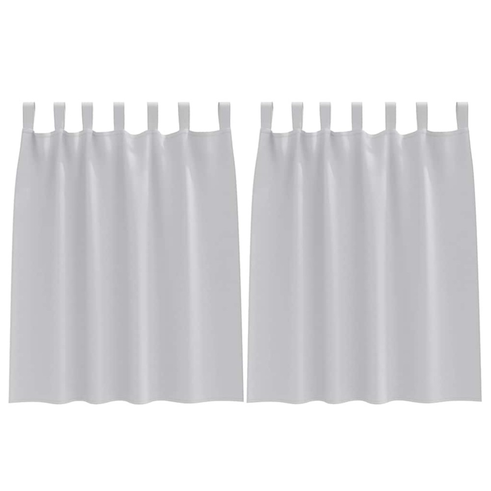 vidaXL Perdele Opaque cu Inel 2 pcs Gri deschis 140 x 140 cm Poliester