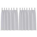 vidaXL Perdele Opaque cu Inel 2 pcs Gri deschis 140 x 140 cm Poliester