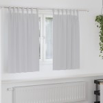 vidaXL Perdele Opaque cu Inel 2 pcs Gri deschis 140 x 140 cm Poliester