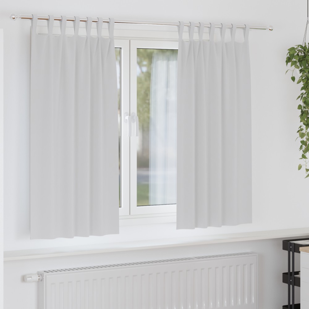 vidaXL Perdele opace 2 pcs Gri deschis 175 x 140 cm Poliester