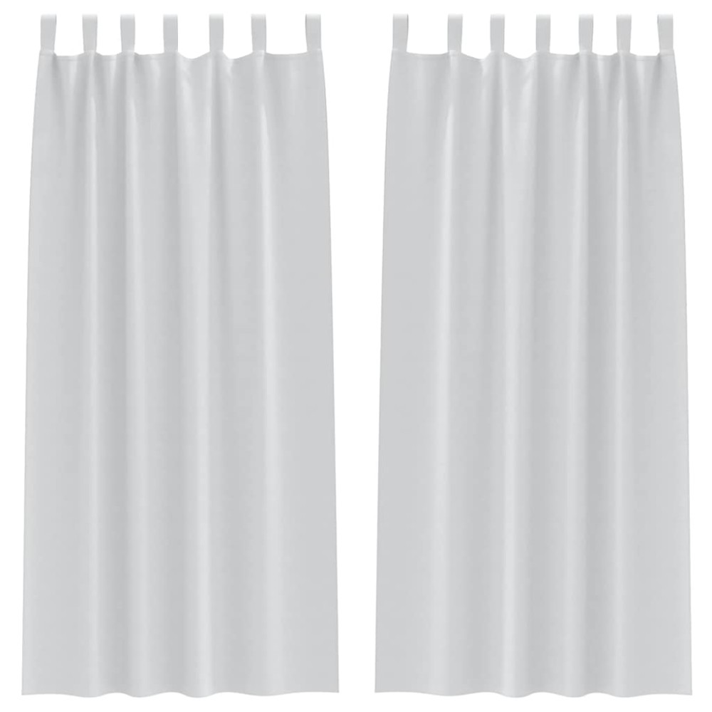 vidaXL Perdele cu perdele 2 pcs Gri deschis 245 x 140 cm Poliester
