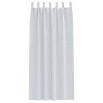 vidaXL Perdele cu perdele 2 pcs Gri deschis 245 x 140 cm Poliester