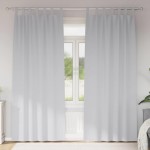 vidaXL Perdele cu perdele 2 pcs Gri deschis 260 x 140 cm Poliester