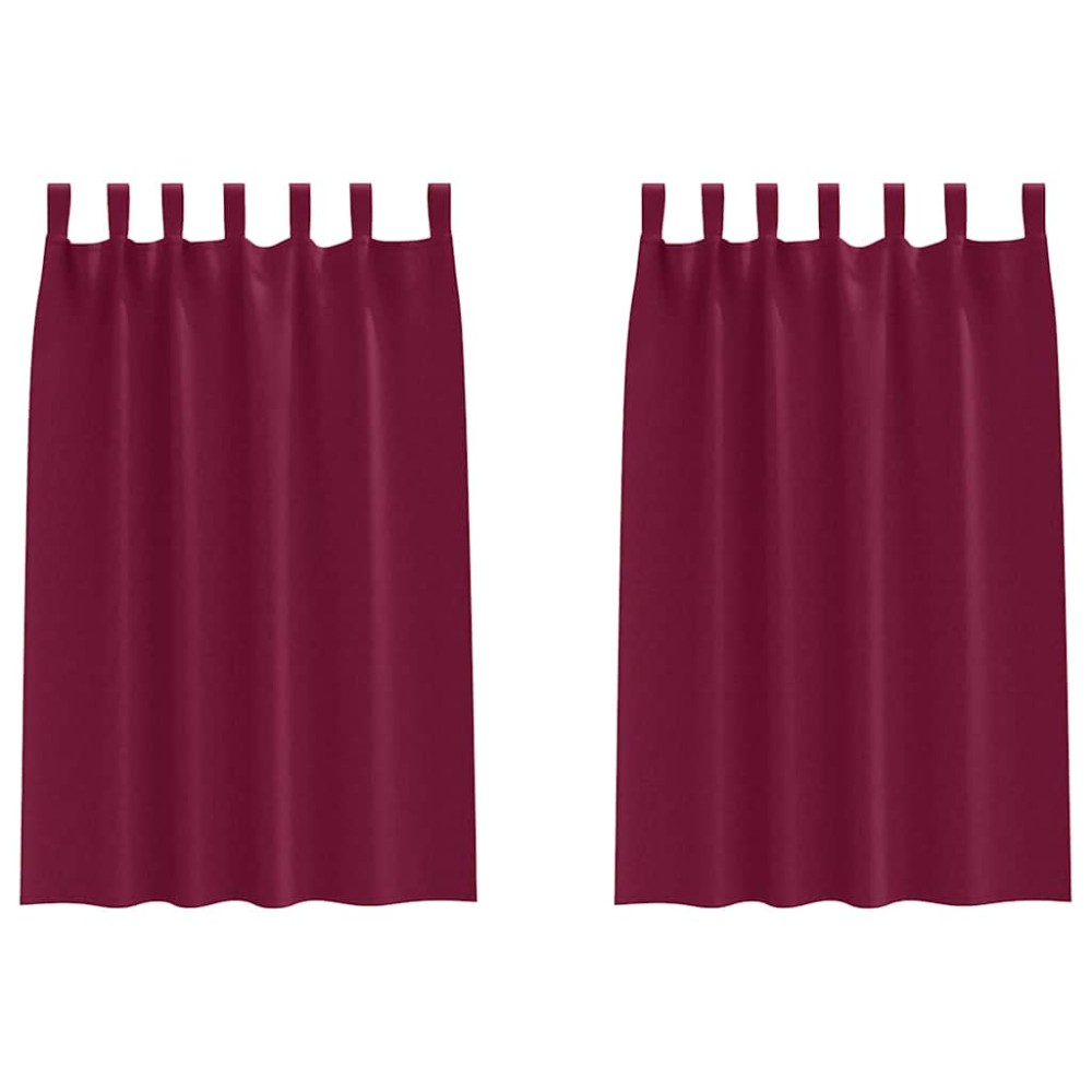 vidaXL Perdele Opaque cu Inel 2 pcs Roșu Vin 175 x 140 cm Poliester