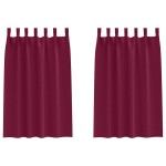 vidaXL Perdele Opaque cu Inel 2 pcs Roșu Vin 175 x 140 cm Poliester