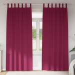 vidaXL Perdele opace cu perdele 2 pcs bordo 225 x 140 cm Poliester vidaXL Perdele opace cu perdele 2 pcs bordo 225 x 140 cm Poliester