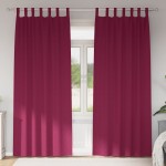 vidaXL Perdele cu perdele 2 pcs Roșu Vin Poliester vidaXL Perdele cu perdele 2 pcs Roșu Vin Poliester