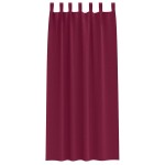 vidaXL Perdele cu perdele 2 pcs Roșu Vin Poliester vidaXL Perdele cu perdele 2 pcs Roșu Vin Poliester
