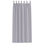 vidaXL Perdele cu perdele 2 pcs Gri metalic 260 x 140 cm Poliester