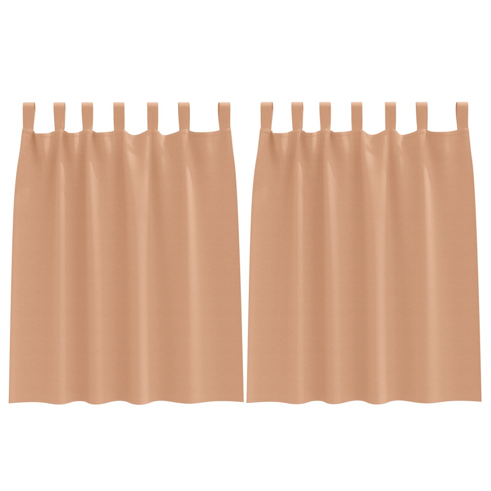 vidaXL Perdele opace 2 pcs Maro deschis 140 x 140 cm Poliester