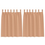 vidaXL Perdele opace 2 pcs Maro deschis 140 x 140 cm Poliester vidaXL Perdele opace 2 pcs Maro deschis 140 x 140 cm Poliester