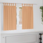 vidaXL Perdele opace 2 pcs Maro deschis 140 x 140 cm Poliester vidaXL Perdele opace 2 pcs Maro deschis 140 x 140 cm Poliester
