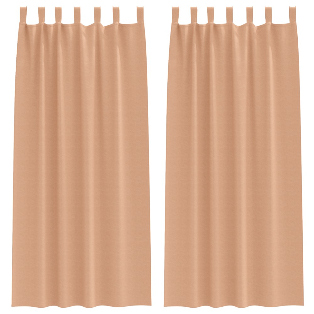vidaXL Perdele opace 2 pcs Maro deschis 225 x 140 cm Poliester
