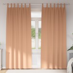 vidaXL Perdele opace 2 pcs Maro deschis 225 x 140 cm Poliester