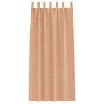vidaXL Perdele cu perdele 2 pcs Maro deschis 245 x 140 cm Poliester