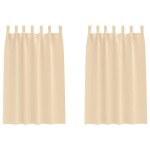 vidaXL Perdele Opaque cu Inel 2 pcs Crem 175 x 140 cm Poliester
