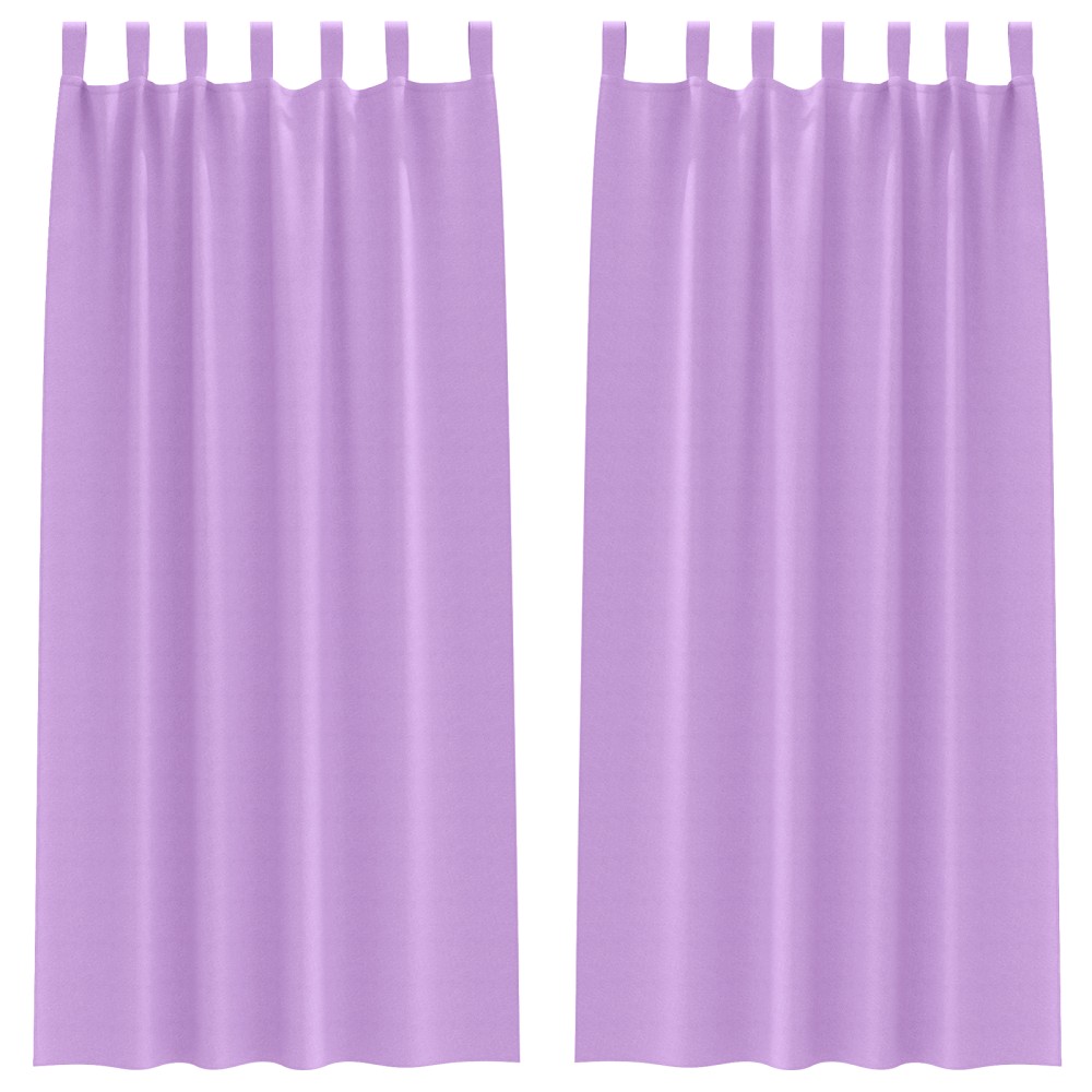 vidaXL Perdele opace cu perdele 2 pcs Violet 225 x 140 cm Poliester