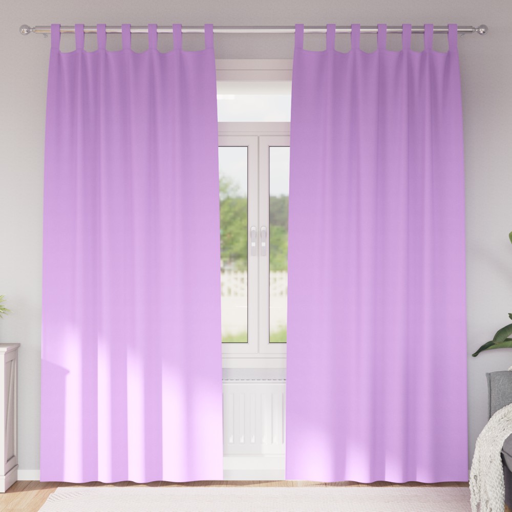 vidaXL Perdele opace cu perdele 2 pcs Violet 225 x 140 cm Poliester
