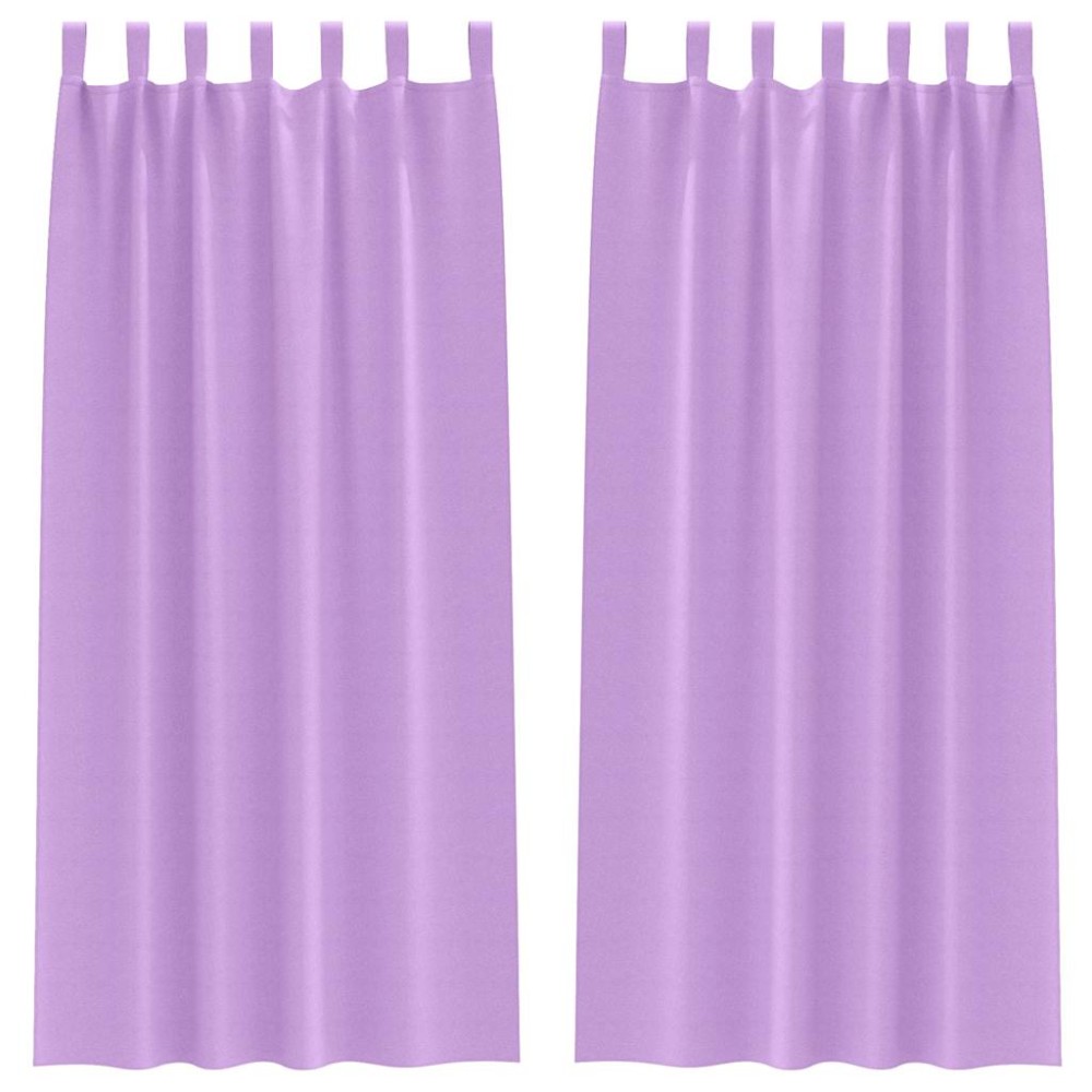 vidaXL Perdele cu perdele 2 pcs Violet 245 x 140 cm Poliester