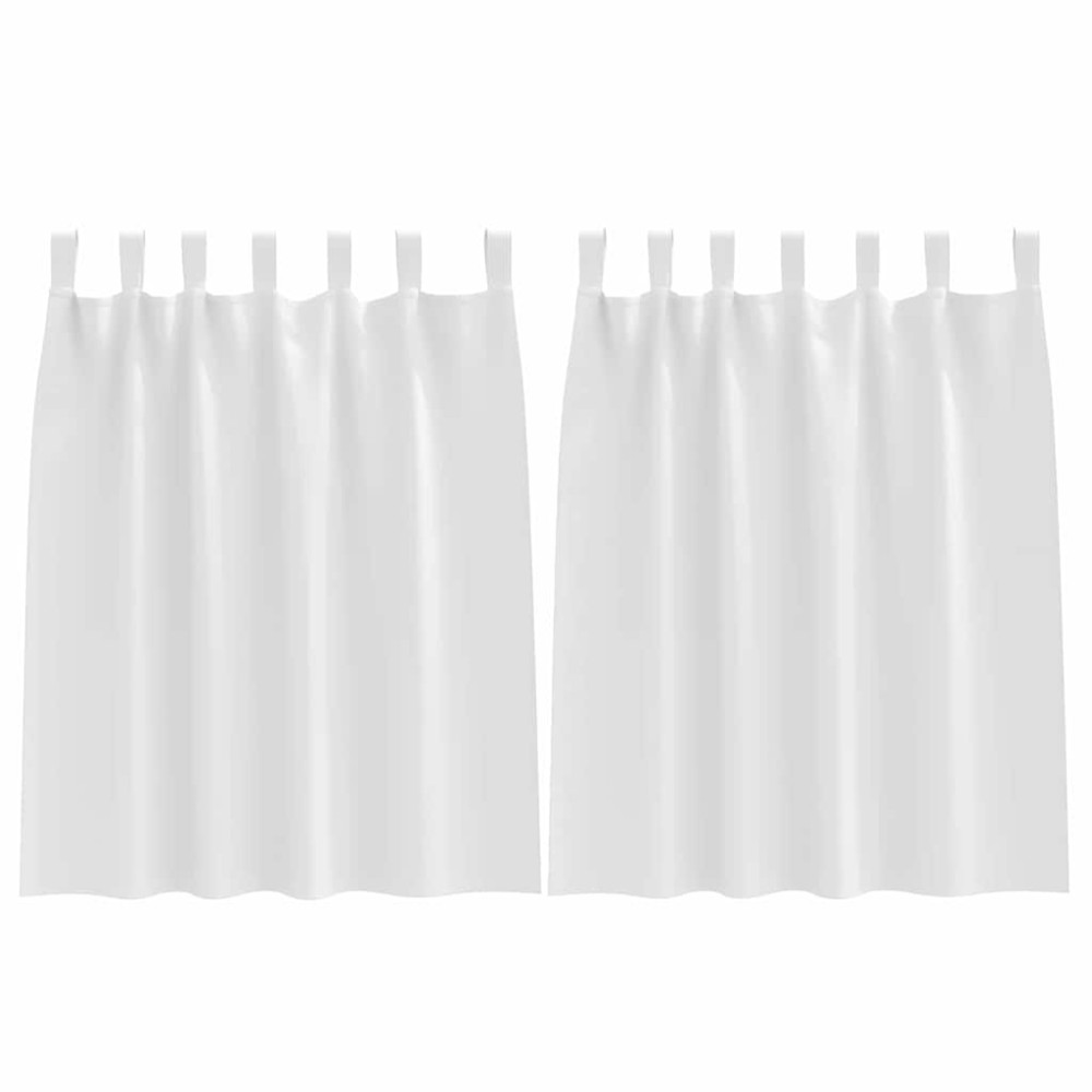 vidaXL Perdele Opaque cu Inel 2 pcs Alb pur 140 x 140 cm Poliester