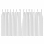 vidaXL Perdele Opaque cu Inel 2 pcs Alb pur 140 x 140 cm Poliester