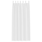 vidaXL Perdele opace cu perdele 2 pcs Alb pur 245 x 140 cm Poliester vidaXL Perdele opace cu perdele 2 pcs Alb pur 245 x 140 cm Poliester