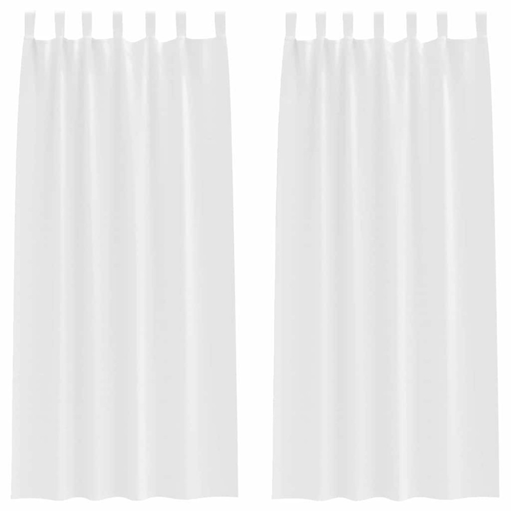 vidaXL Perdele Opaque cu Inel 2 pcs Alb pur 260 x 140 cm Poliester