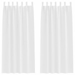 vidaXL Perdele Opaque cu Inel 2 pcs Alb pur 260 x 140 cm Poliester