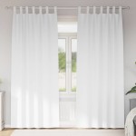 vidaXL Perdele Opaque cu Inel 2 pcs Alb pur 260 x 140 cm Poliester