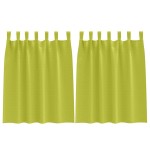 vidaXL Perdele Opaque cu Inel 2 pcs Verde 140 x 140 cm Poliester