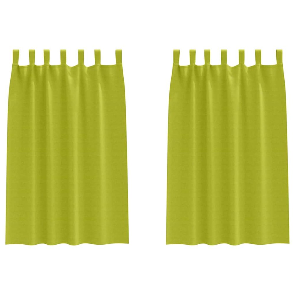 vidaXL Perdele Opaque cu Inel 2 pcs Verde 175 x 140 cm Poliester