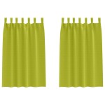 vidaXL Perdele Opaque cu Inel 2 pcs Verde 175 x 140 cm Poliester