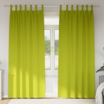 vidaXL Perdele opace cu perdele 2 pcs Verde măr 225 x 140 cm Poliester
